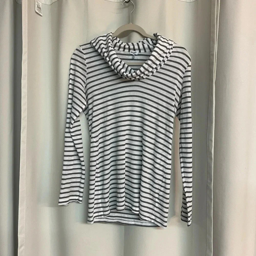 Splendid Anthropologie striped  cowl neck long sleeve long sweater size large